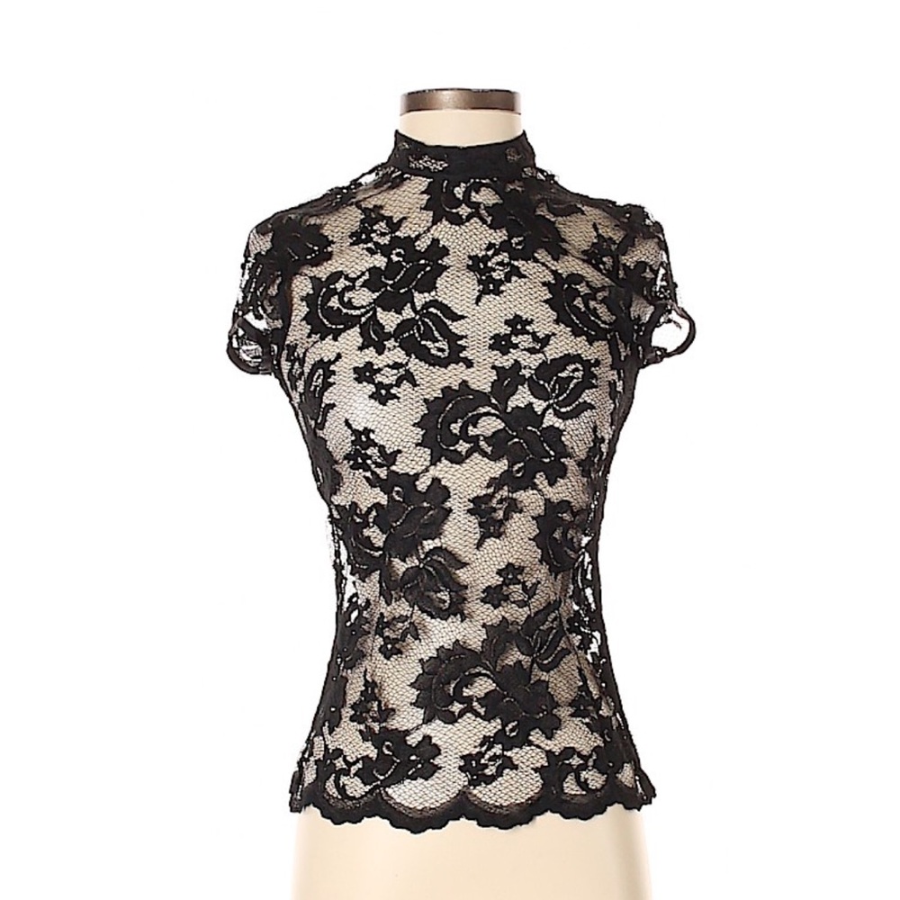 Betsey Johnson New York Black Lace Blouse